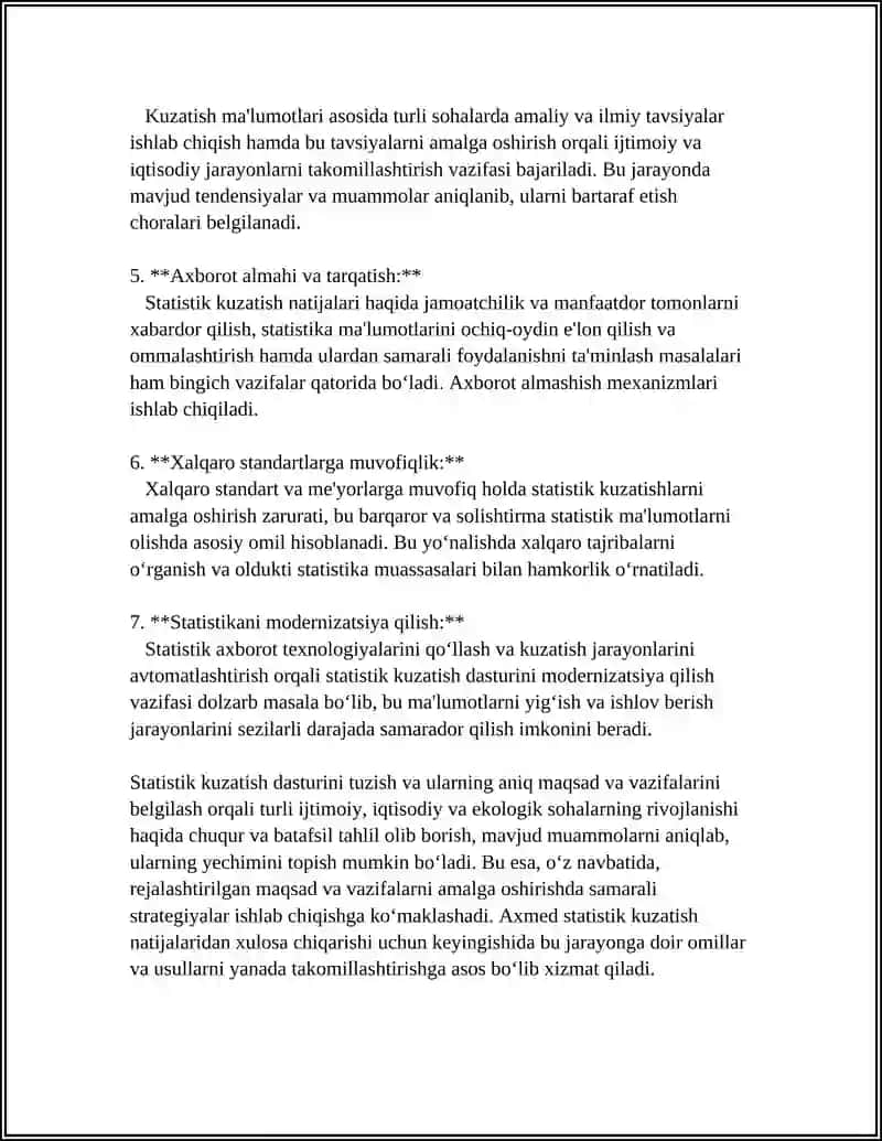 STATISTIK KUZATISH DASTURINING USLUBIY VA TASHKILIY MASALALARI 4