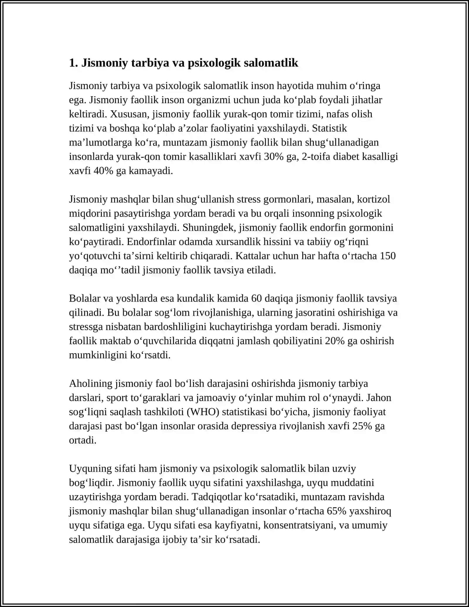 Jismoniy tarbiyaning psixologik va fizilogik ta'siri 4