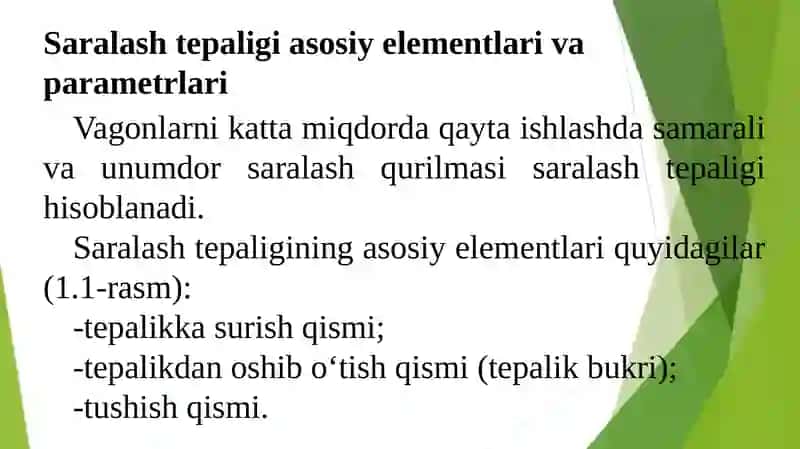 Saralash tepaliklarining  mexanizatsiya va avtomatizatsiya qurulmalari 4
