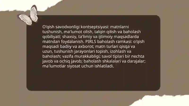 PIRLS xalqaro baholash dasturi 4
