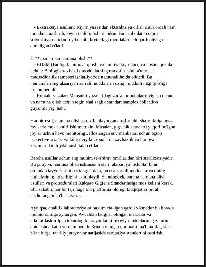 JOYLARDA KIYMLARDA VA HAR XIL JISMLARDA ZAHARLI MODDALARNI ANIQLASH 4