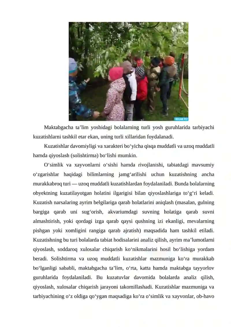 MAKTABGACHA YOSHDAGI BOLALARNI TABIAT BILAN TANISHTIRISH BO'YICHA DAVLAT TALABLARI. 4