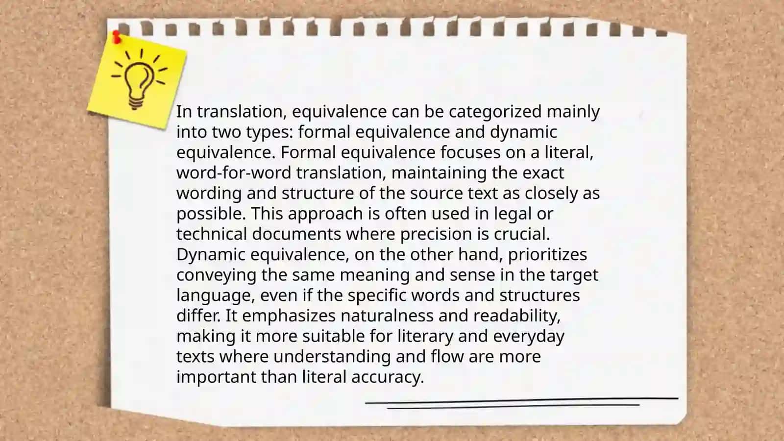 Equivalence in Translation Theory 4
