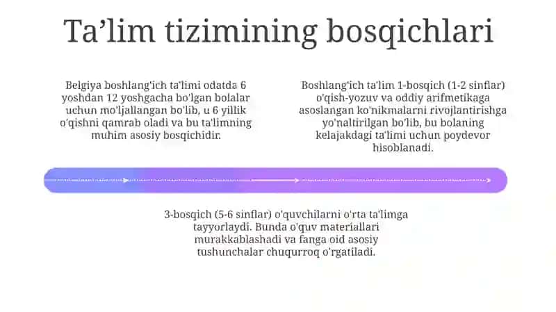 Belgiya boshlang'ich ta'lim tizimi 4