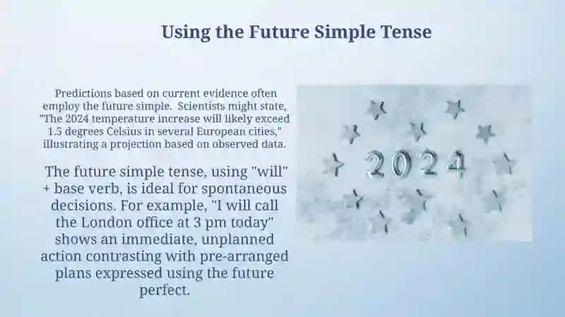 Future simple and Future perfect tense 4