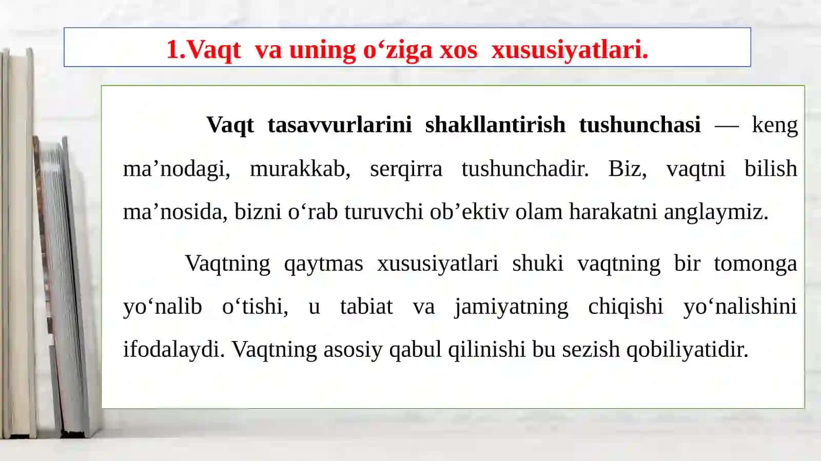 Vaqthaqidatushuncha 4