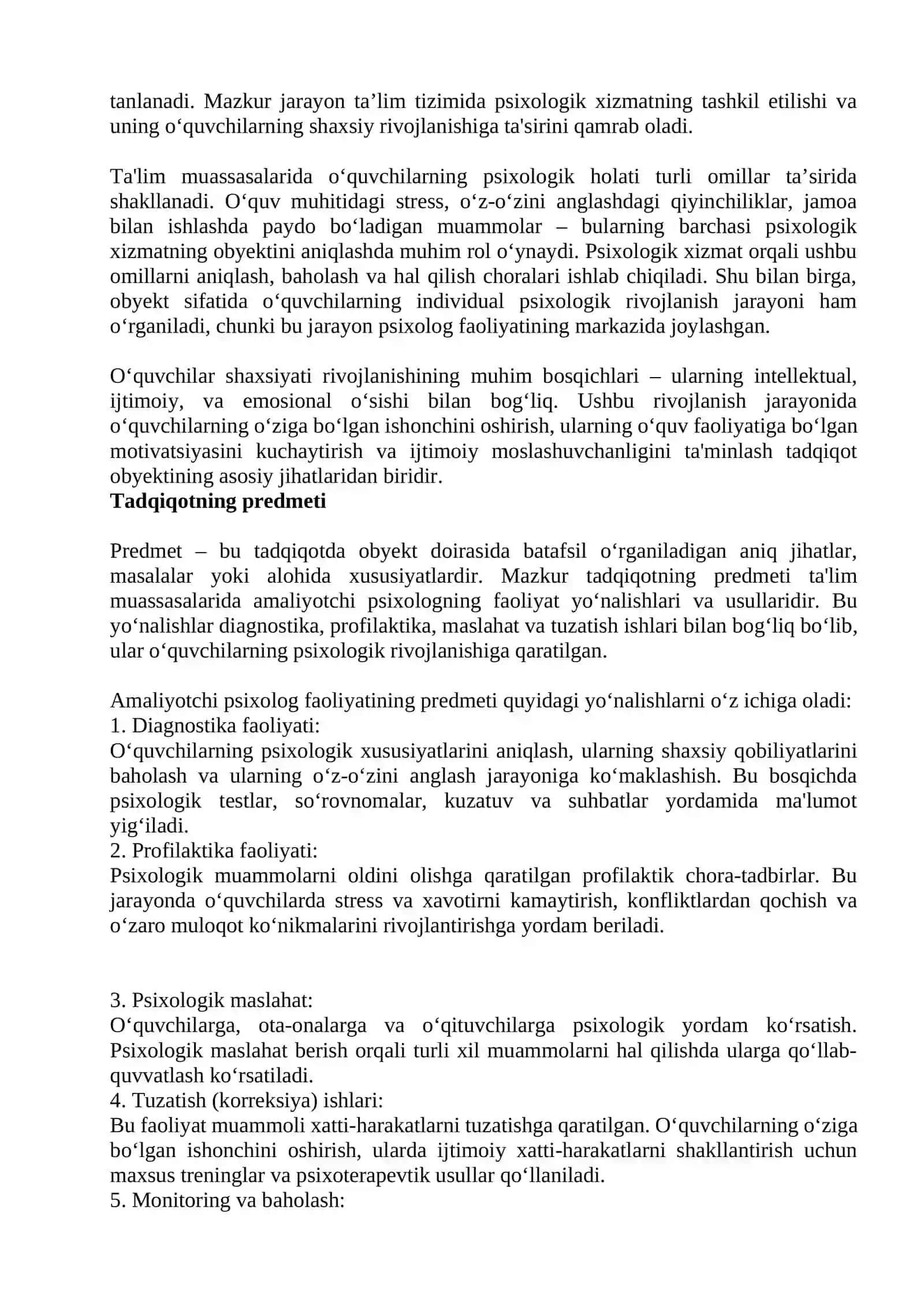 Taʼlimda oʻquvchilarga amaliyotchi psixologning faoliyati 4