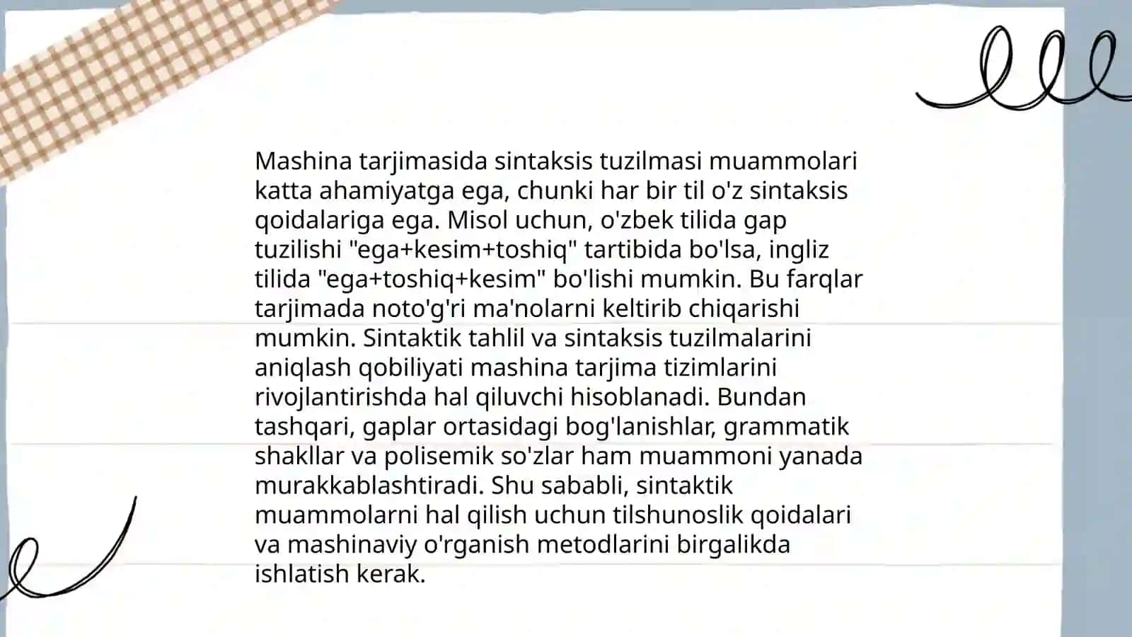 Mashina tarjimasining lingvistik muammolari 4