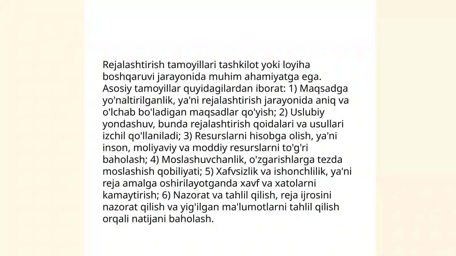 Boshqaruv funksiyalari va tamoyillari. Boshqaruv usullari va uslublari 4