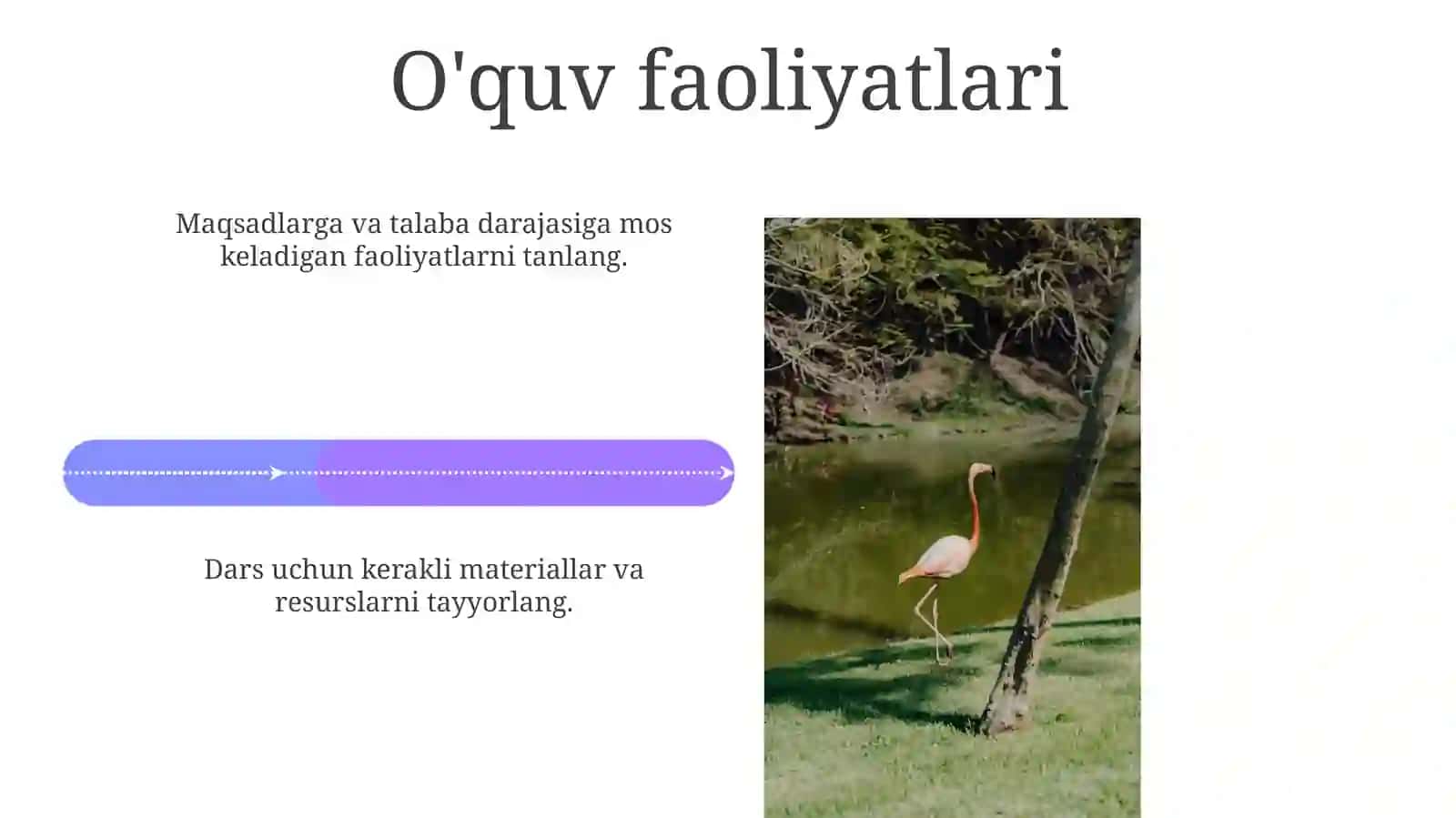 Darsni tashkil qilishga tayyorgarlik (bir soatlik dars rejasi) 4