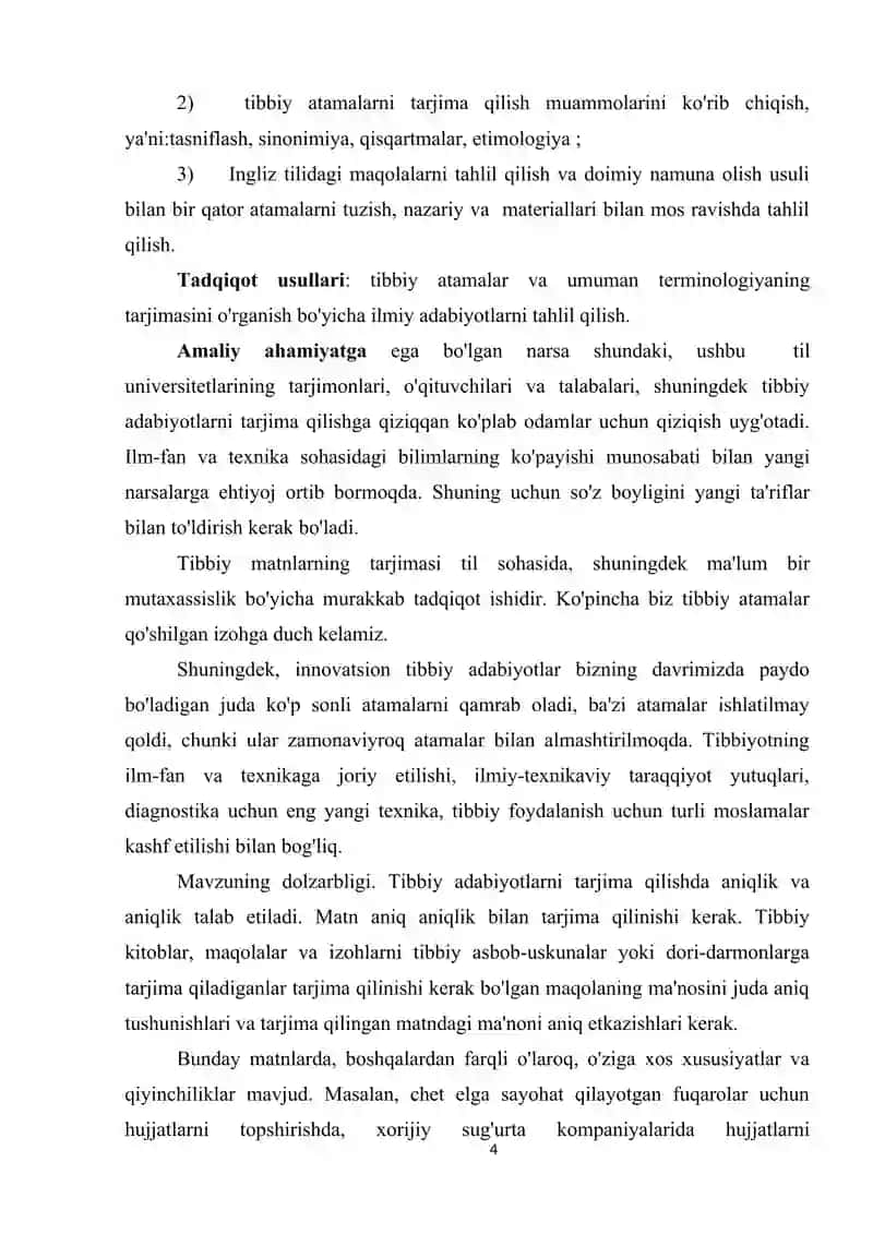 Tibbiy farmasevtik matnlar tarjimasi va ularning xususiyatlari 4