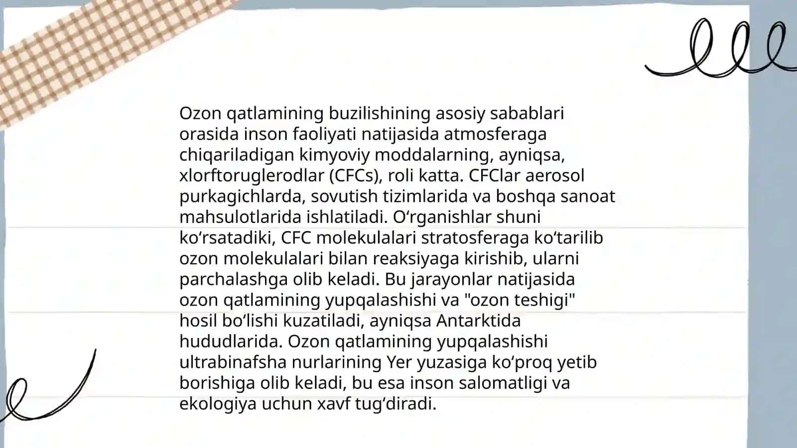 Issiqxona tahlili azon qatlami muommosi 4