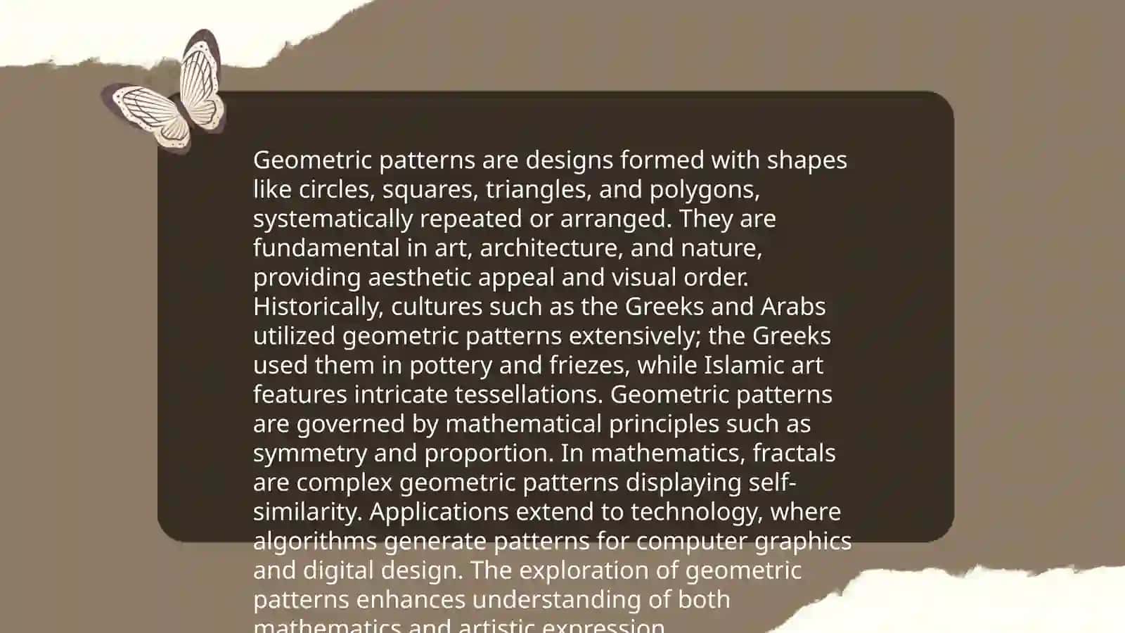 Patterns.It characteristic 4