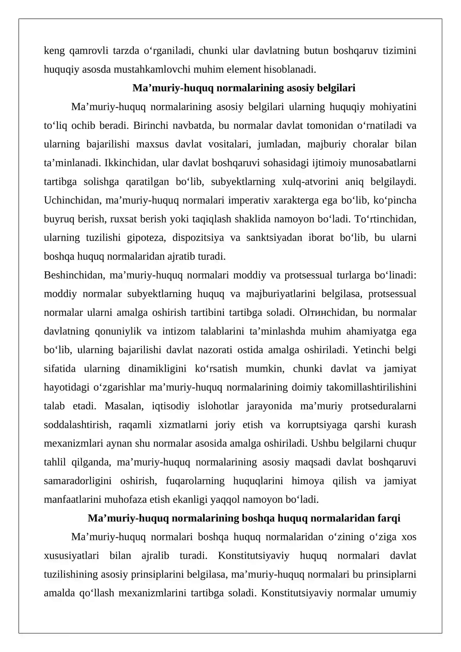 Ma’muriy-huquq normalari, ularning turlari va funktsiyalari 4