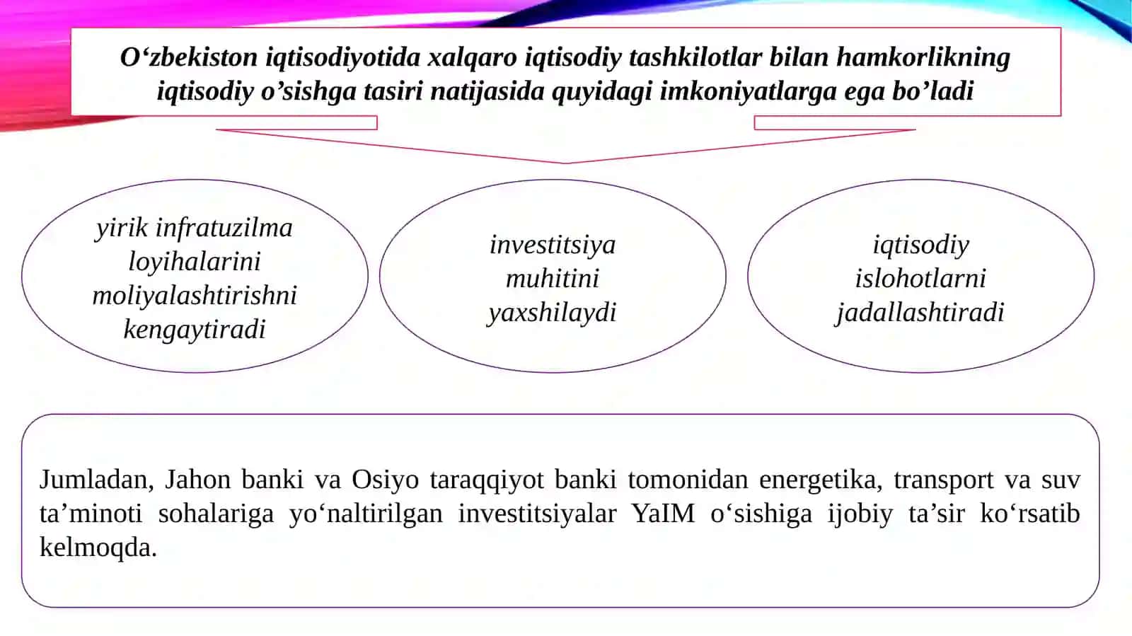 Jahon xo‘jaligini globalashuvida O‘zbekistonning ishtiroki 2 4