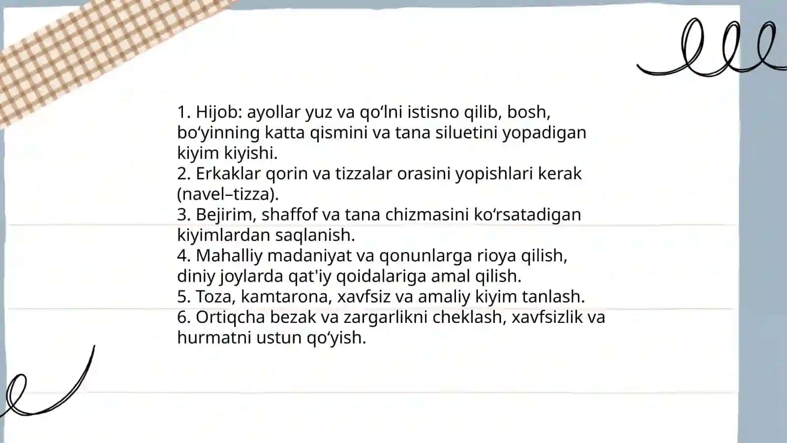 Musulmon sayyohlarning xulq atvorlari mezonlari 4