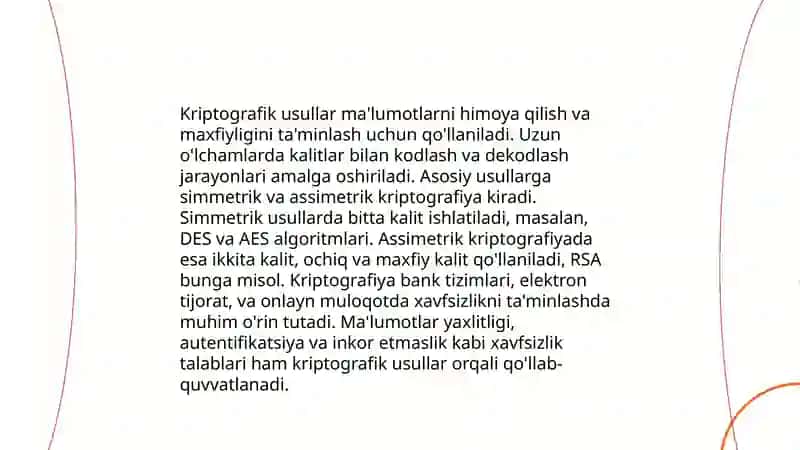 Axborot xavfsizligini taʼminlashda oʻziga xos xususiyatlari 4