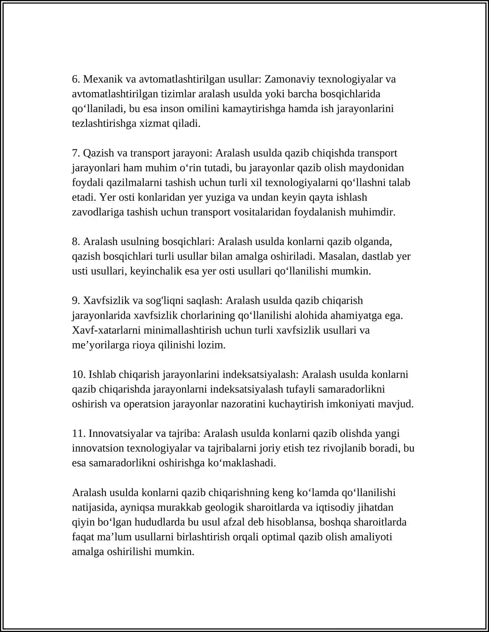 KONLARNI ARALASH USULDA QAZIB CHIQARISH 4