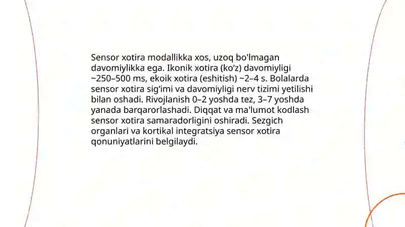 Xotirani rivojlantirish qonuniyatlari 4