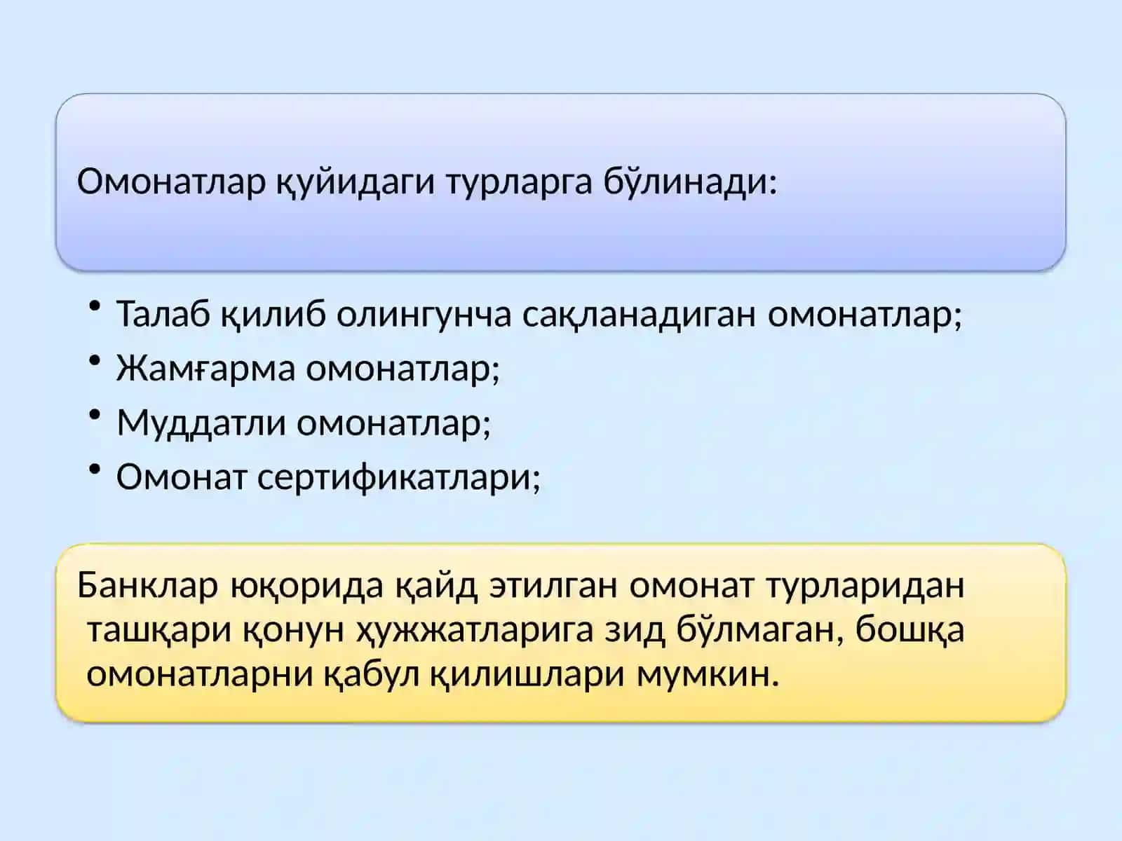 Банкларда депозит операциялари ҳисоби 4