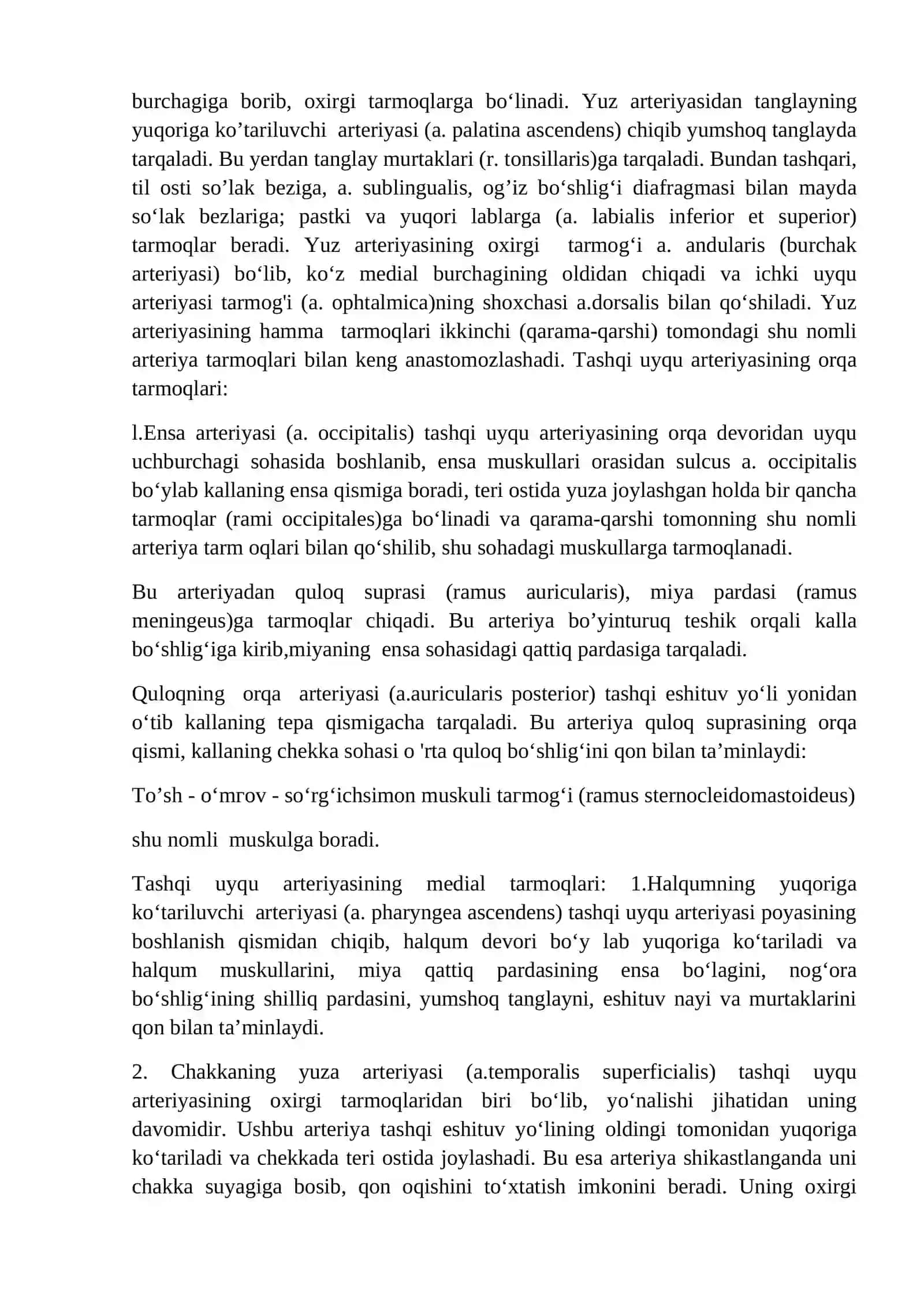 Aorta, aorta ravog‘i, umumiy va tashqi uyqu arteriyasi 4