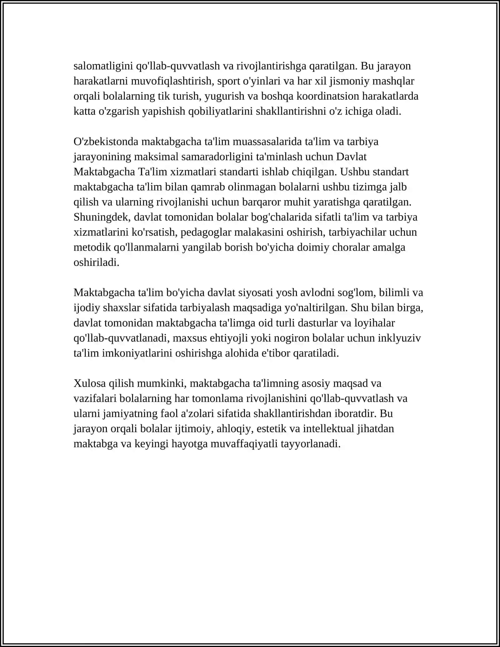 MAKTABGACHA TA'LIM TASHKILOTLARIDA TA'LIM SHAKLI 4
