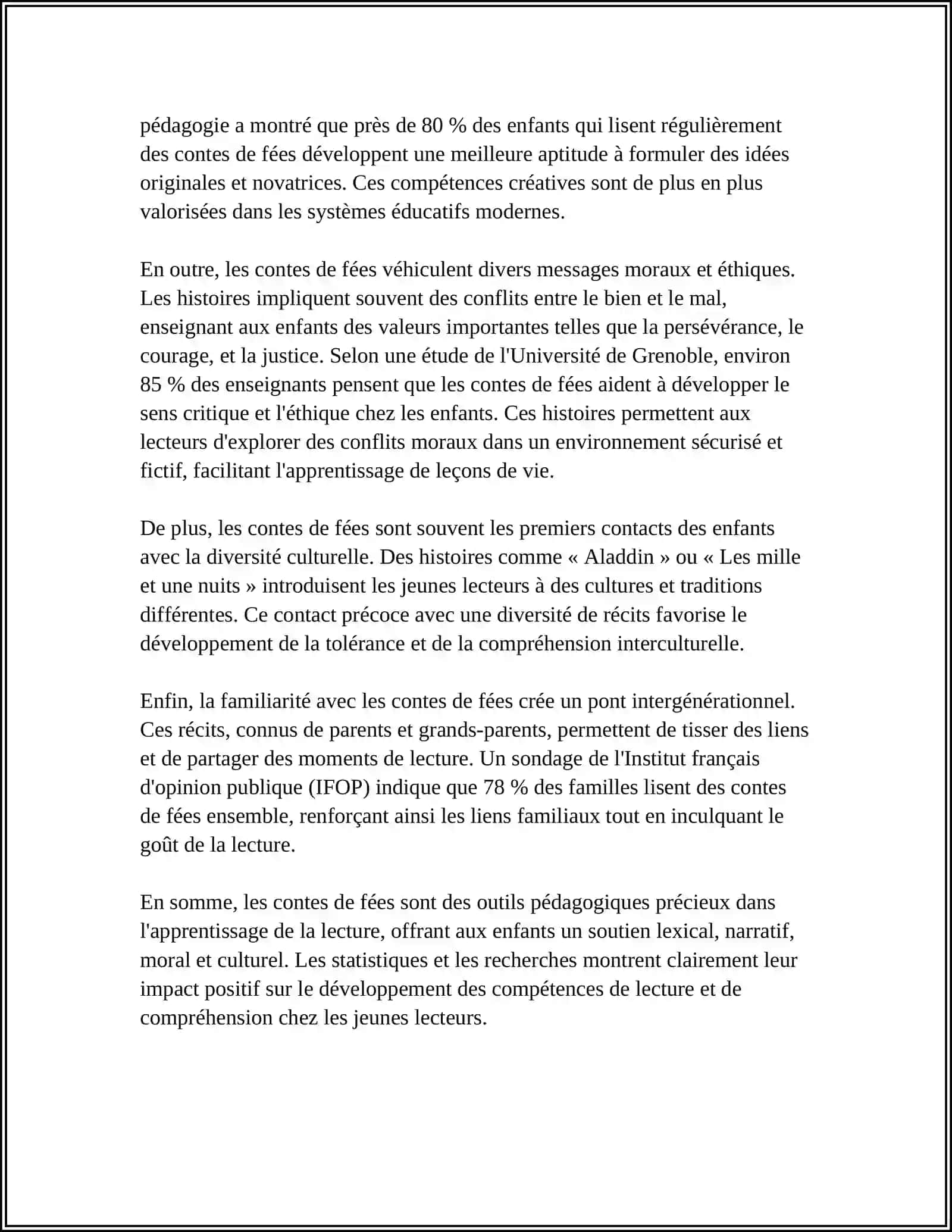 AMÉLIORER LES COMPÉTENCES EN LECTURE GRÂCE À DES HISTOIRES COURTES ET DES CONTES DE FÉES À L’ ÉCOLE SUPÉRIEURE 4