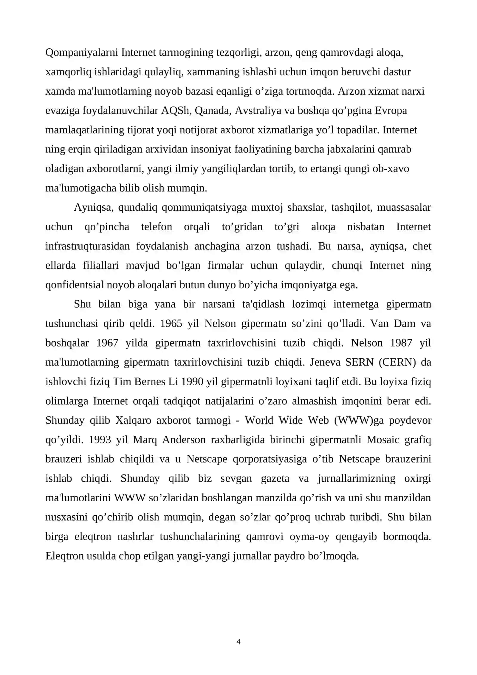 GLOBAL KOMPYUTЕR TARMOQLARI 4