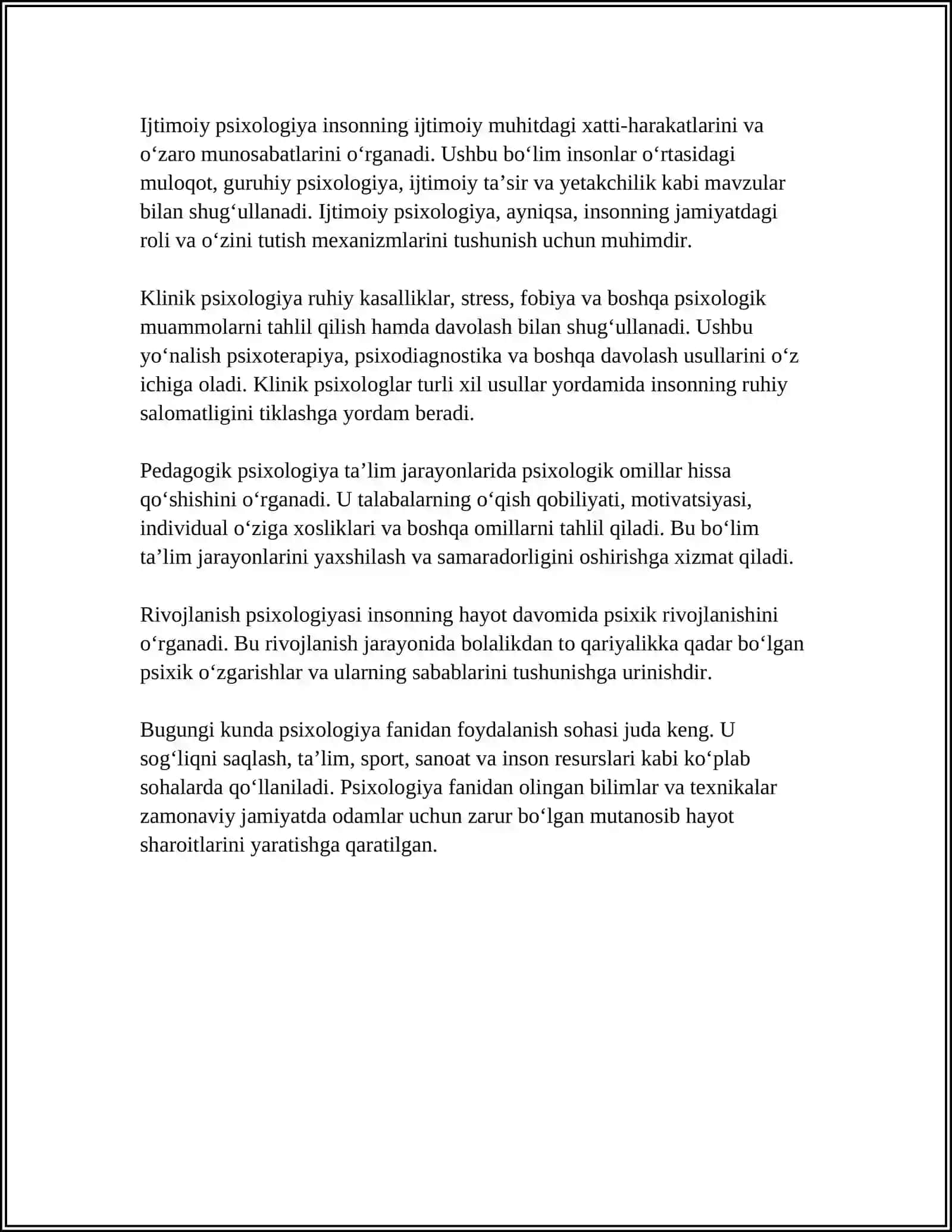 PSIXOLOGIYA FANINING PREDMETI VA TARIXI 4