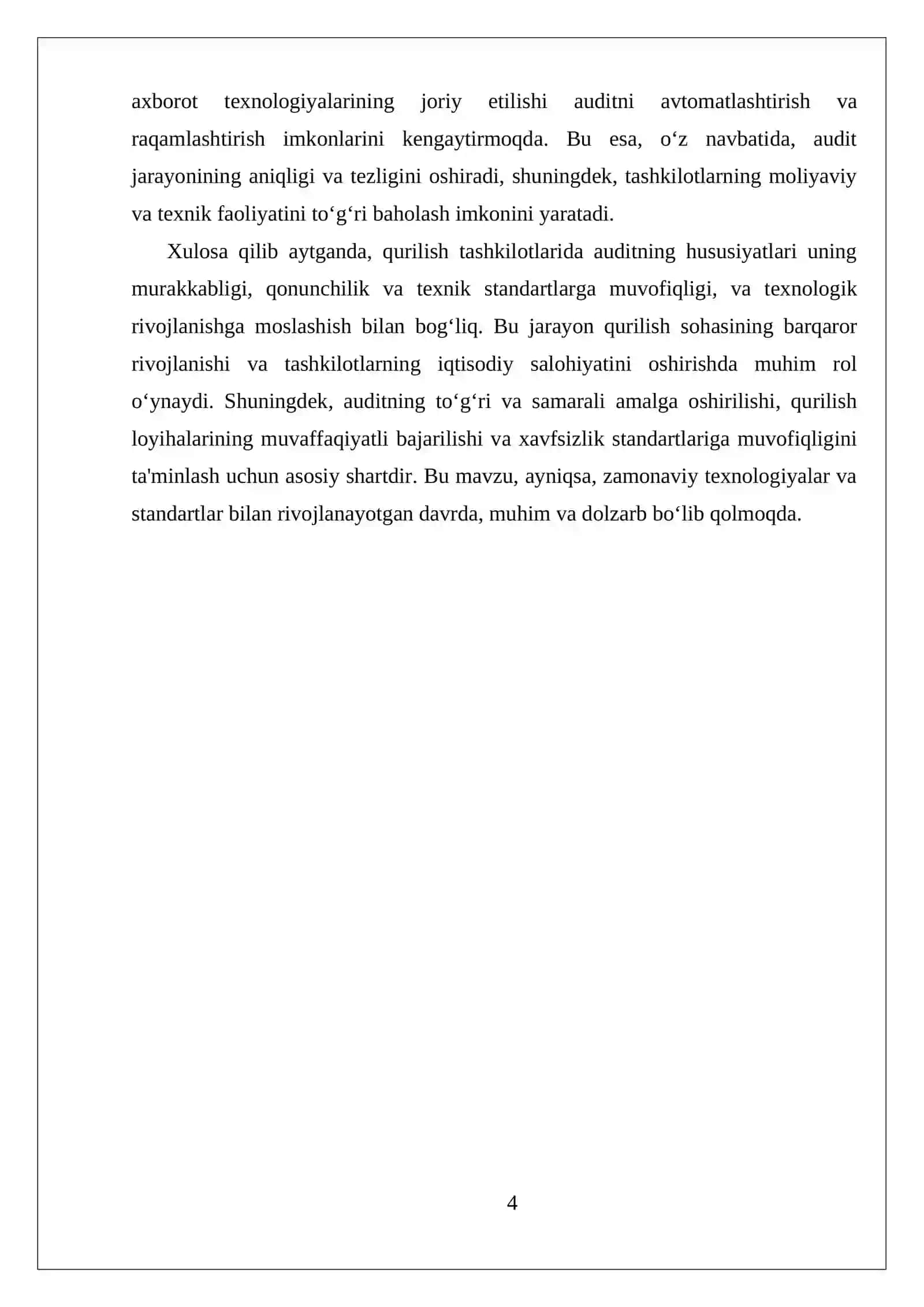 Qurilish Tashkilotlarida Auditning Hususiyatlari 4