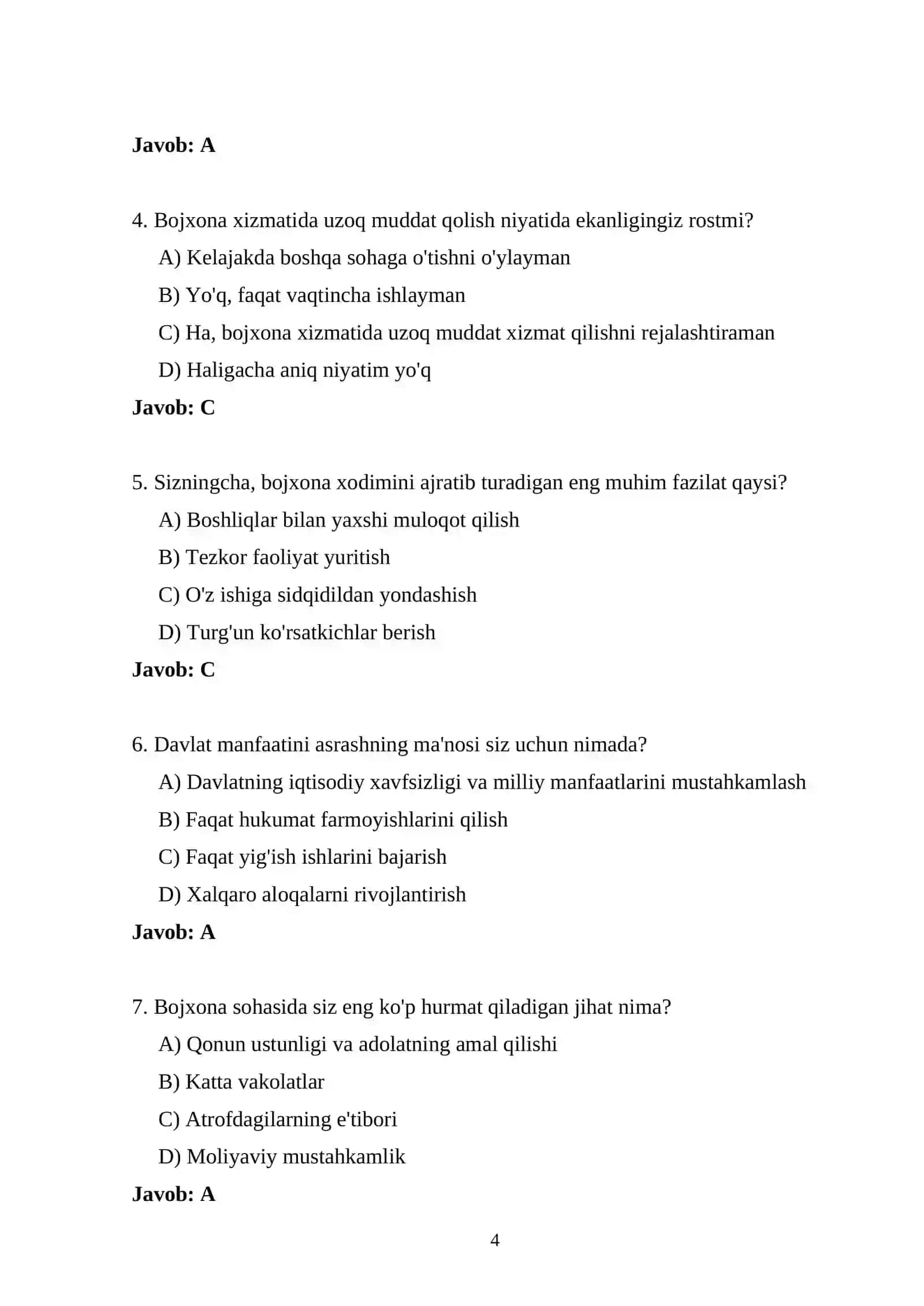 IIV PSIXOLOGIK 2026-YIL - 500 TA PSIXOLOGIK TEST SAVOLLARI VA JAVOBLARI 4