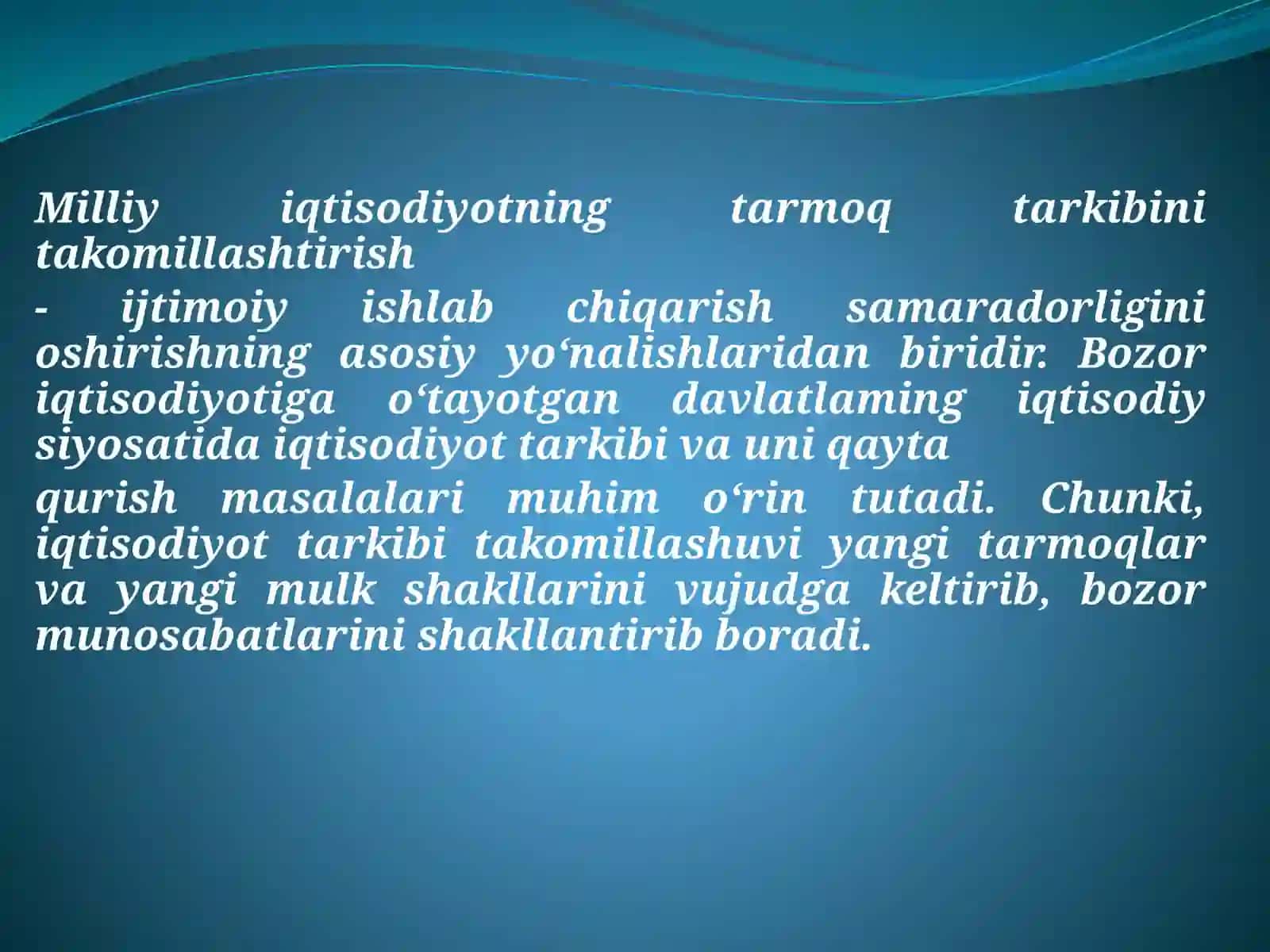 Makroiqtisodiy barqarorlikni yanada mustahkamlash vayuqori iqtisodiy o’sish suratlari 4