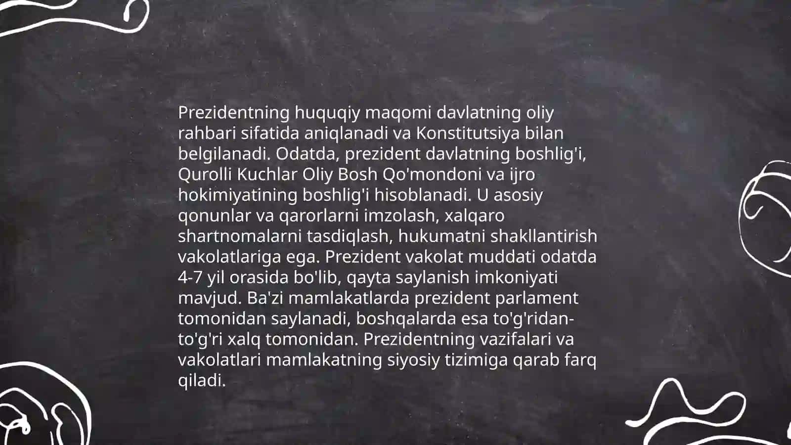 O'zbekiston Respublikasi Prezidentining konstitutsiyaviy-huquqiy maqomi 4