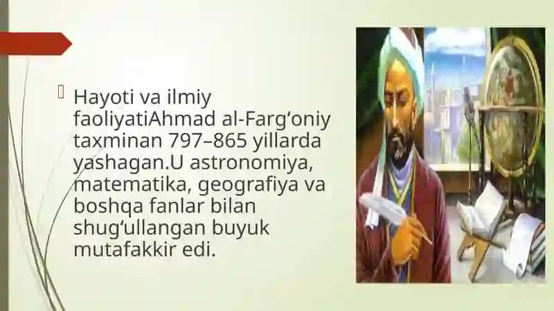 Ahmad  AL-Farg’oniy  merosi   .    Abu     Ali   ibn   Sinoning   buyuk   merosi 4