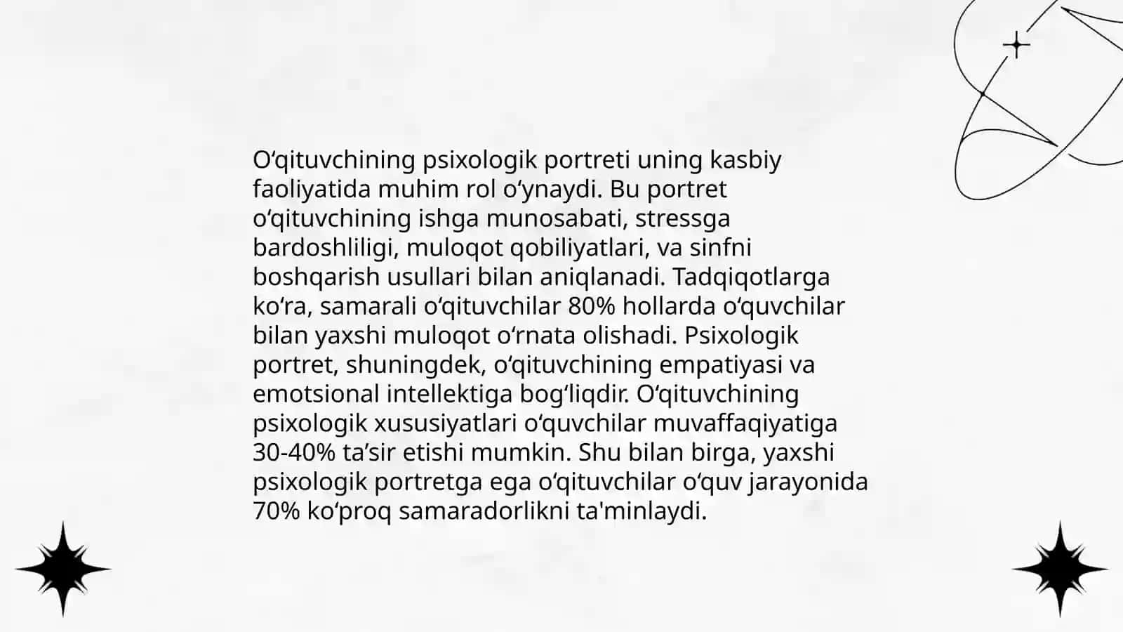 Pedagogik faoliyatning psixologik xususiyatlari 4