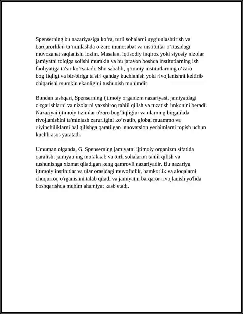 G.SPENSERNING SOTSIAL INSTITUT HAQIDA QARASHLARI 4