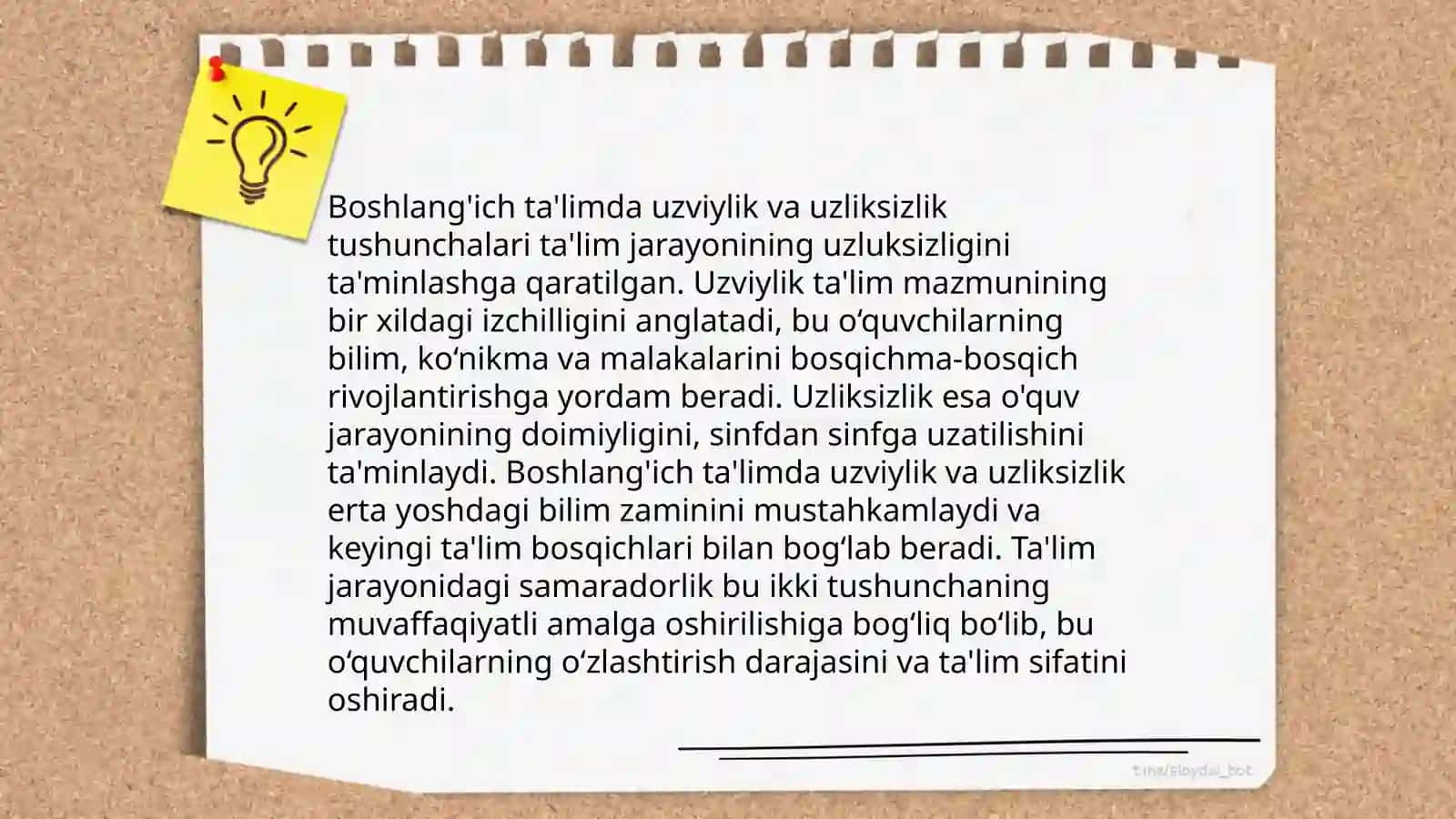 Boshlang'ich sinflarda ot turkumini o'rganishda uzviylik va uzliksizlikning ta'minlanishini tahlil qilish 4