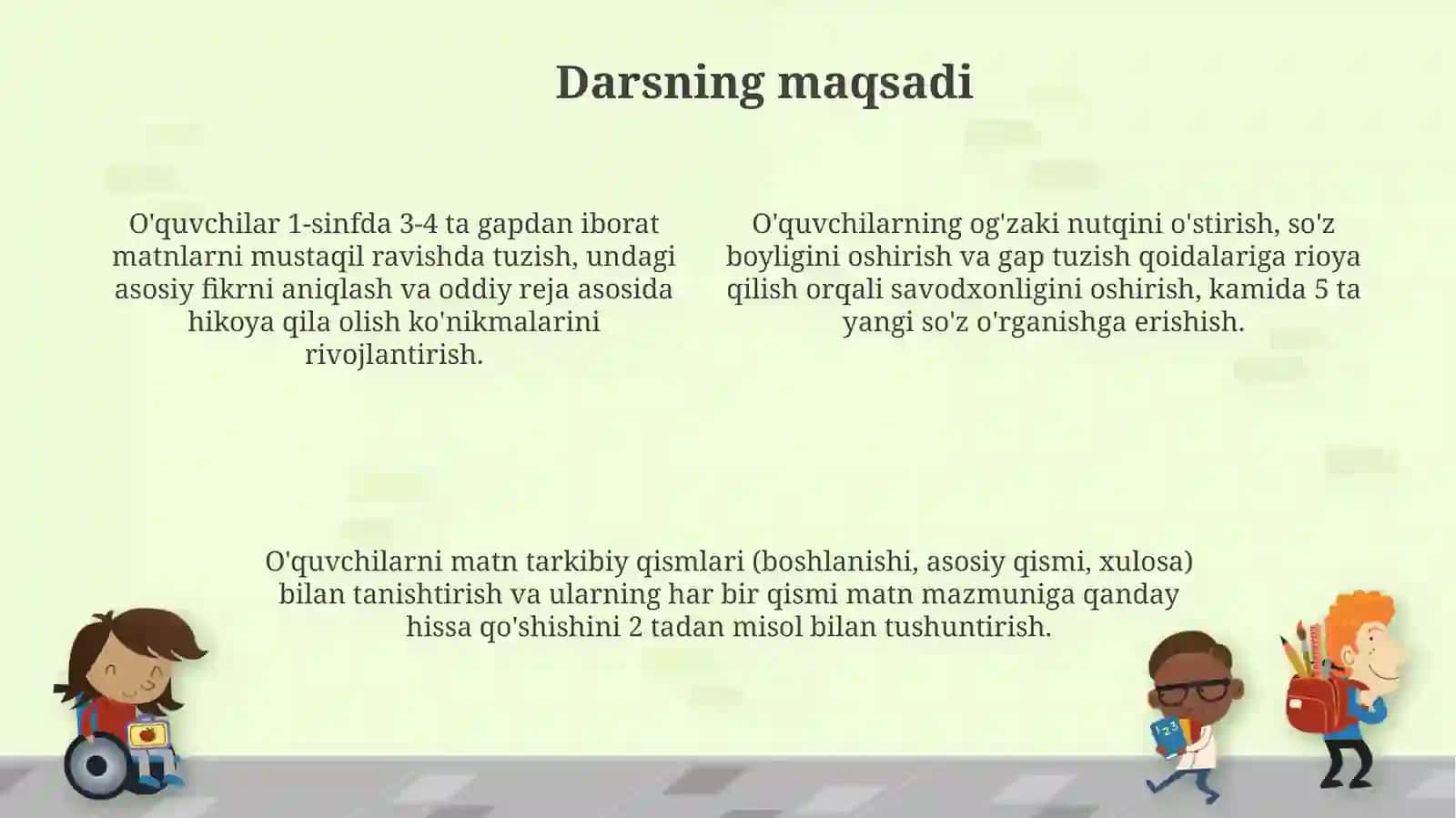 1-sinflarda Matn Tuzish 4