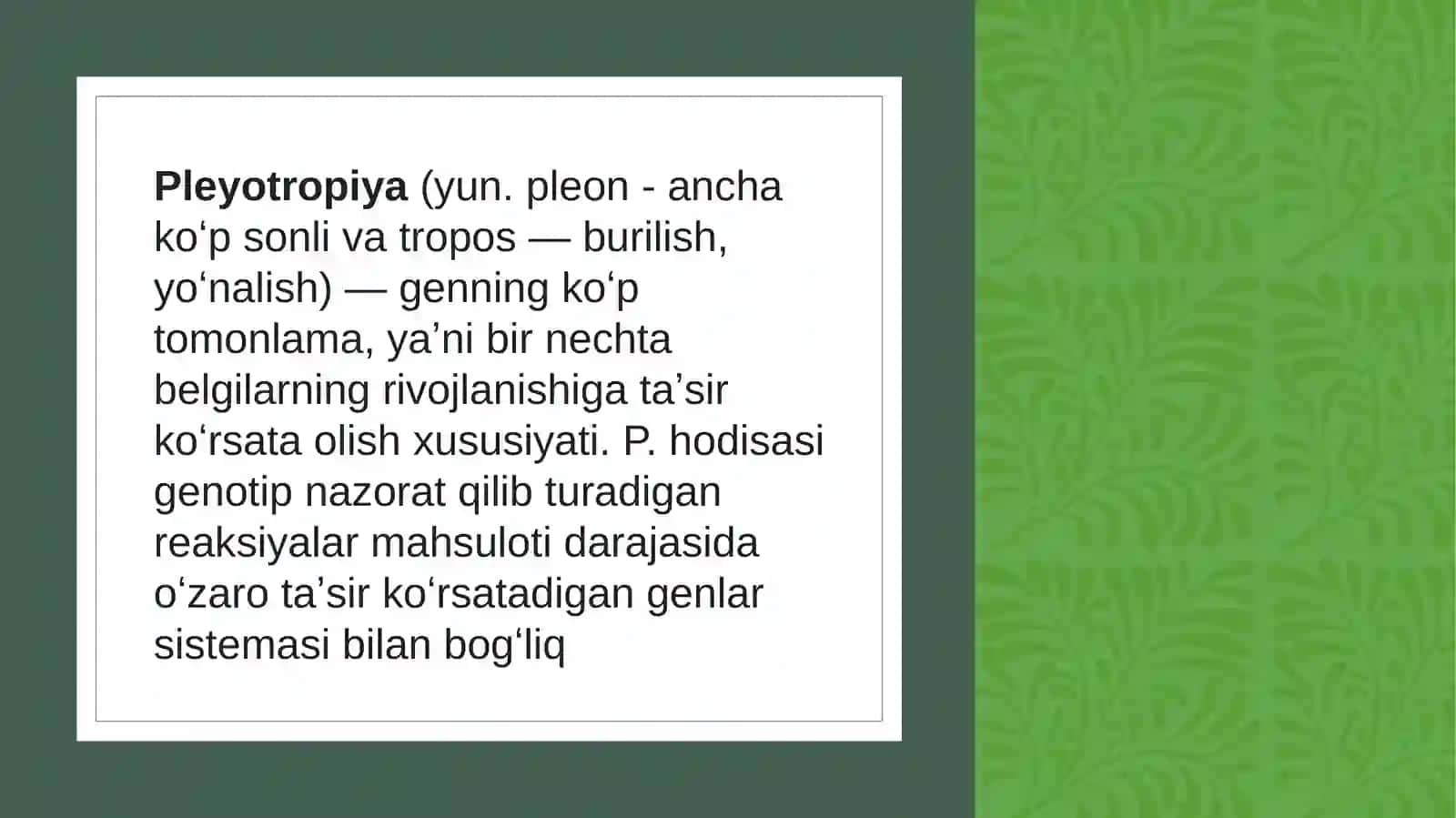 KARIMOVA MINAVARXON GENETIKA VA GENOMIKA ASOSLARI 4