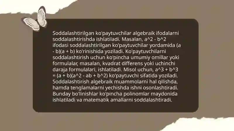 Murakkab songa bolish alomati. Arifmetikaning asosiy teoremasi 4