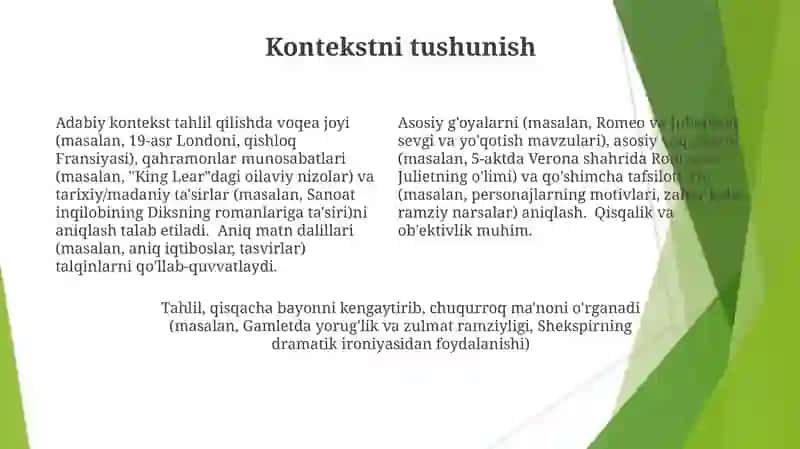 Adabiyotlardan olingan ma'lumotlarni umumlashtirish va taxlil etish 4
