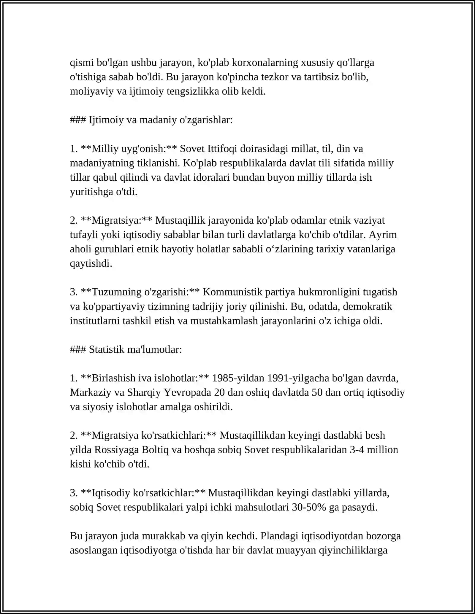 O’ZBEKISTON BOZOR IQTISODIYOTIGA O’TISH DAVRIDA IJTIMOIY SIYOSIY AHVOLI 4