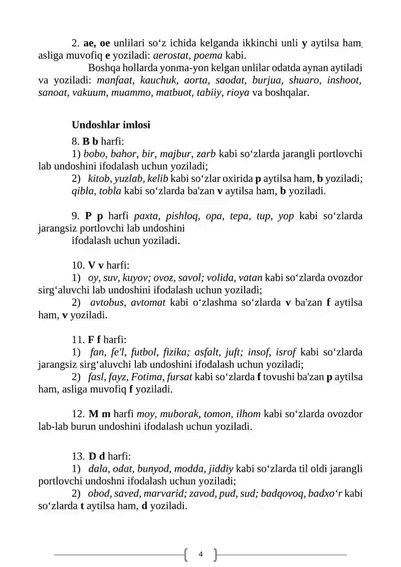 O‘ZBEK TILINING ASOSIY IMLO QOIDALARI 4