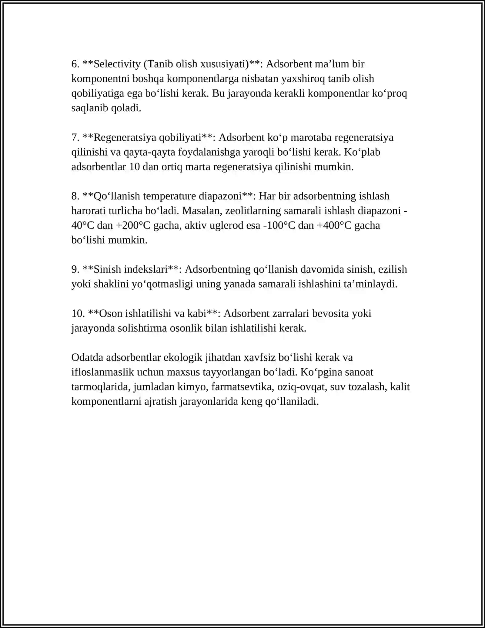 ADSORBERLARNING KONSTRUKTIV XUSUSIYATLARI 4