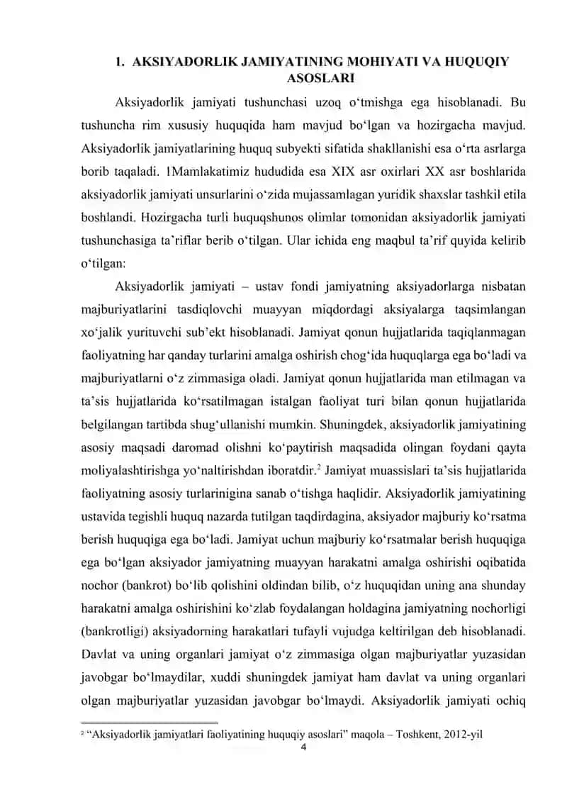 Aksiyadorlik jamiyati va aksiyadorlik kapital 4