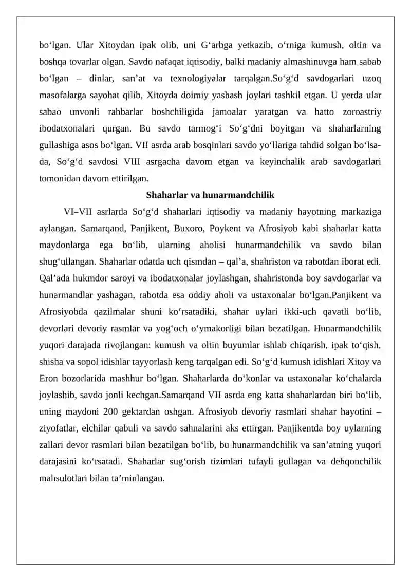 VI–VII asrlarda So‘g‘d, Farg‘ona va Xorazm 4