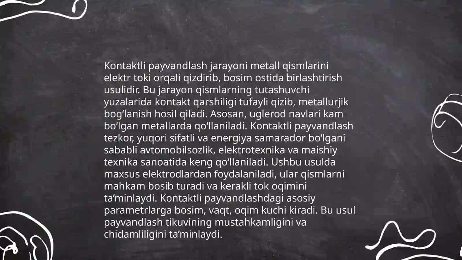 Kontakt li payvandlash uskunalarini boshqarish 4