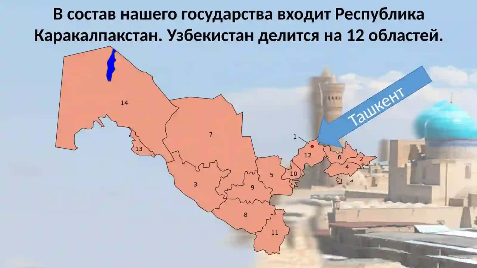 Административно-территориальное устройство Узбекистана 8 класс (экономическая и социальная география Узбекистана) 4