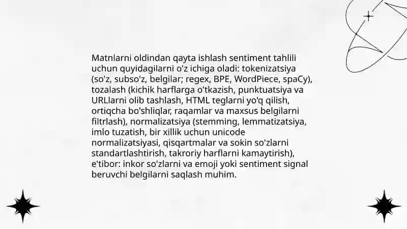 Tabiiy tilni qayta ishlash - Sentiment tahlili 4