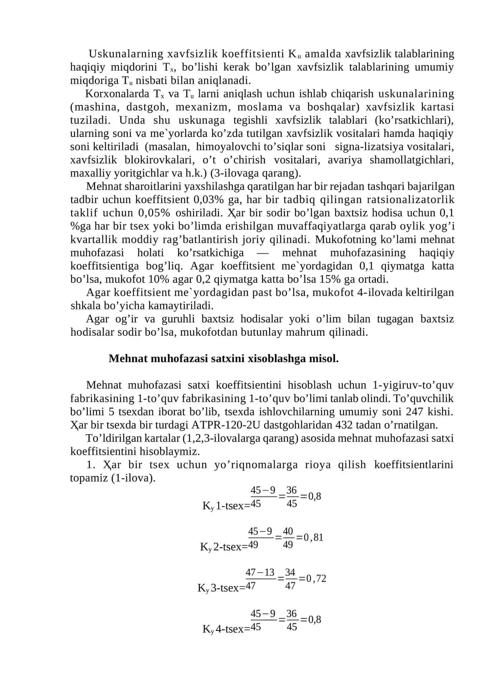 To’qimachilik va engil sanoat korxonalari, tsex va  bo’limlarning xavfsizligini ta’minlash 4
